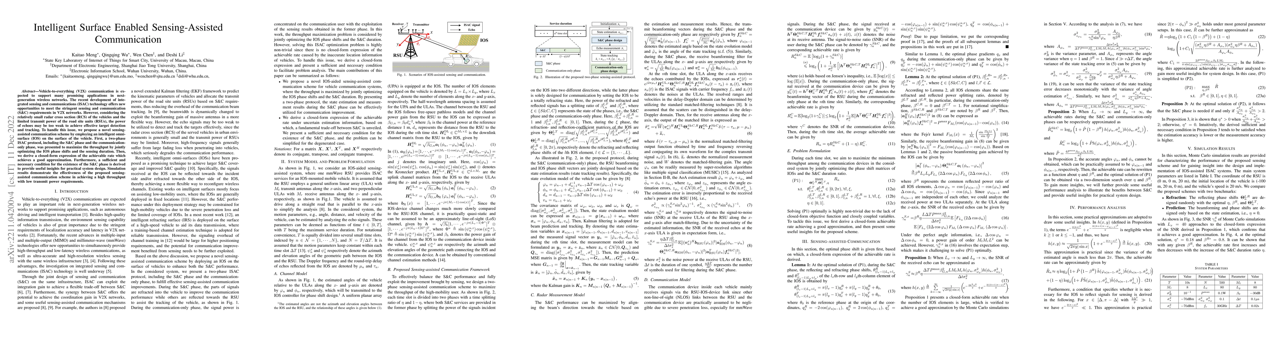 Thumbnail for Intelligent Surface Enabled Sensing-Assisted Communication
