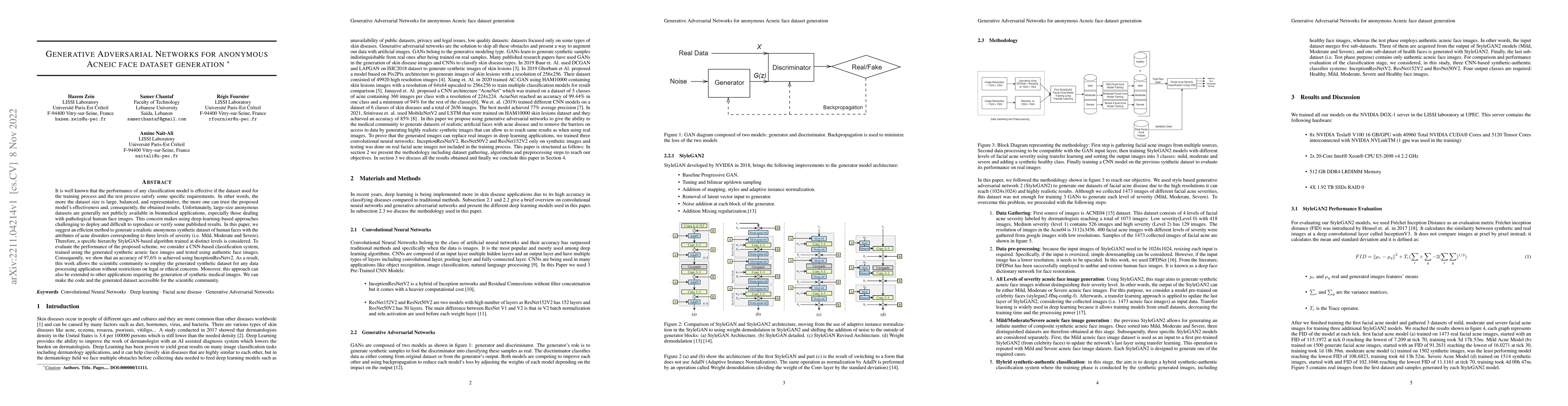 Thumbnail for Generative Adversarial Networks for anonymous Acneic face dataset
  generation