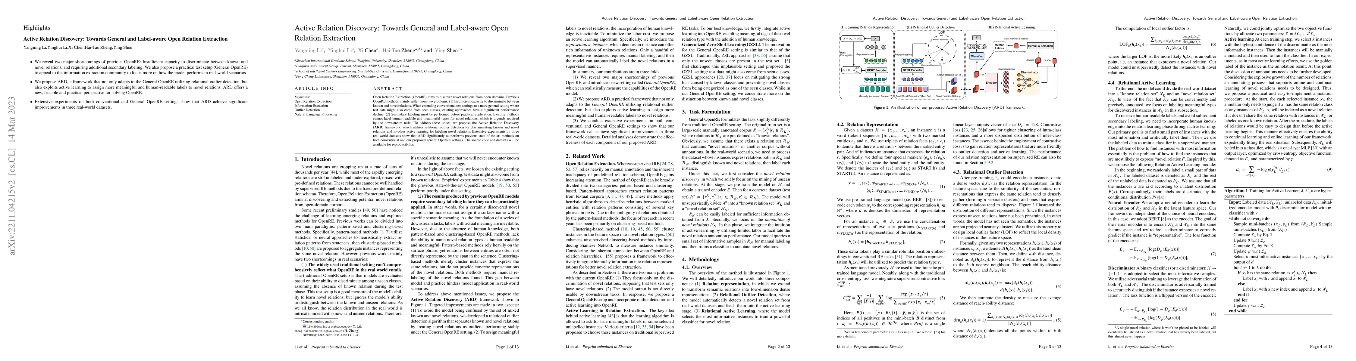 Thumbnail for Active Relation Discovery: Towards General and Label-aware Open Relation
  Extraction