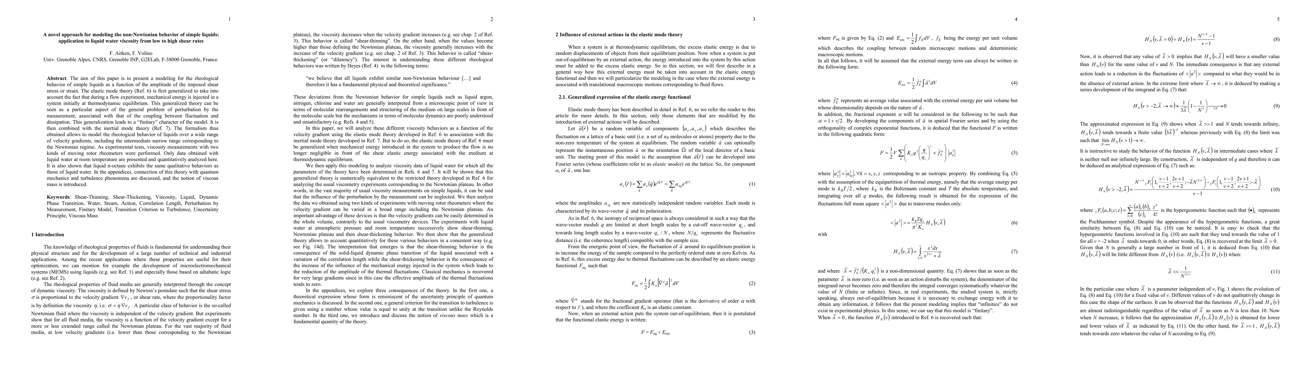Thumbnail for A novel approach for modeling the non-Newtonian behavior of simple
  liquids: application to liquid water viscosity from low to high shear rates