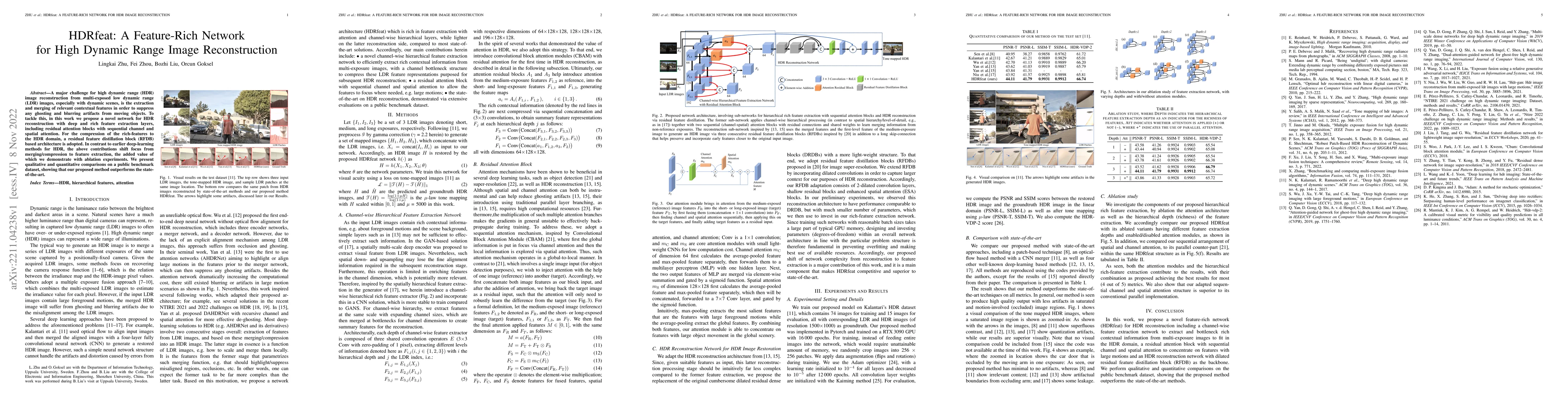 Thumbnail for HDRfeat: A Feature-Rich Network for High Dynamic Range Image
  Reconstruction