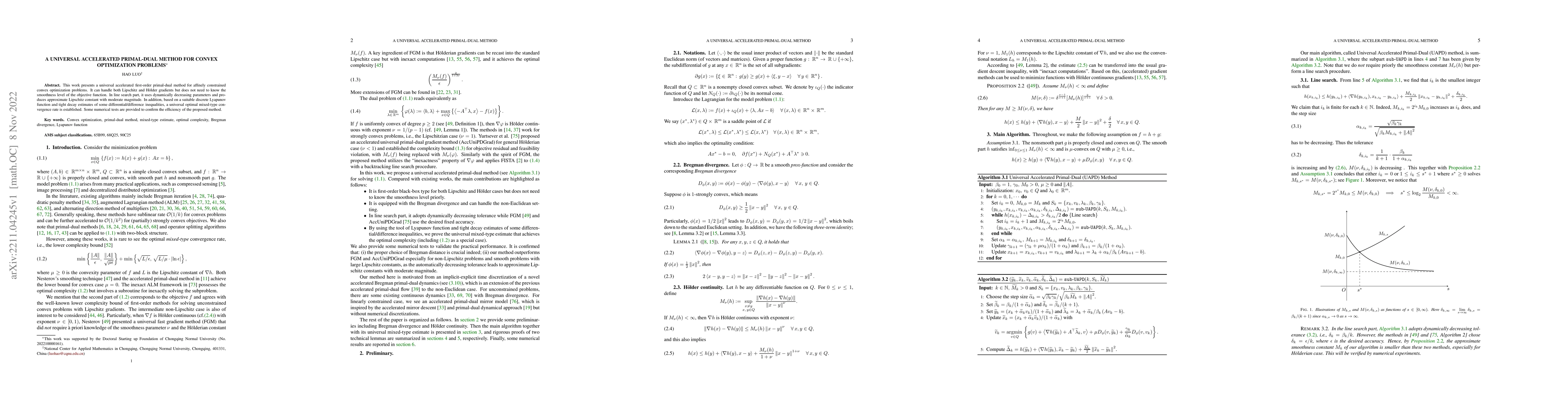 Thumbnail for A universal accelerated primal-dual method for convex optimization
  problems
