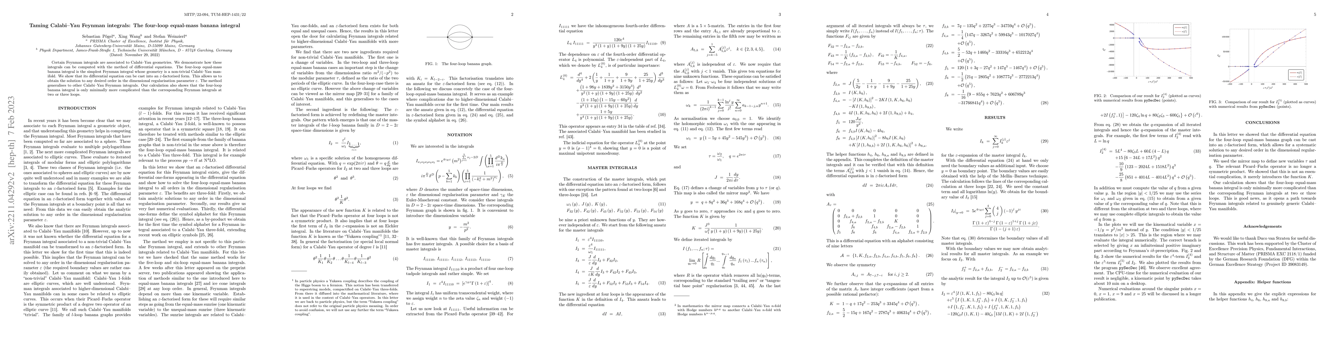 Thumbnail for Taming Calabi-Yau Feynman integrals: The four-loop equal-mass banana
  integral