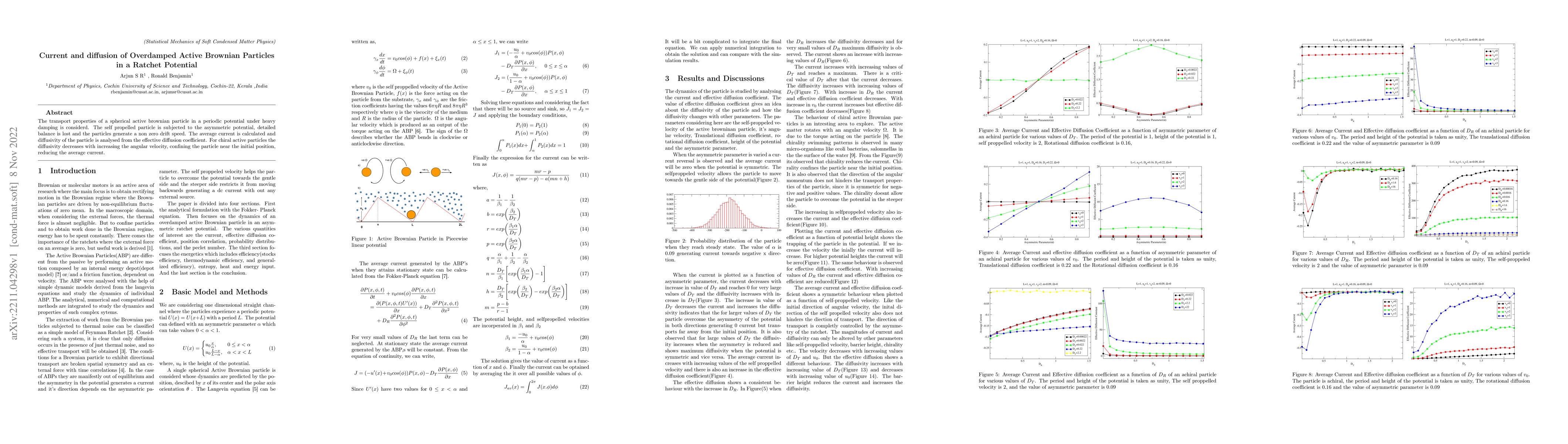 Thumbnail for Current and diffusion of Overdamped Active Brownian Particles in a
  Ratchet Potential