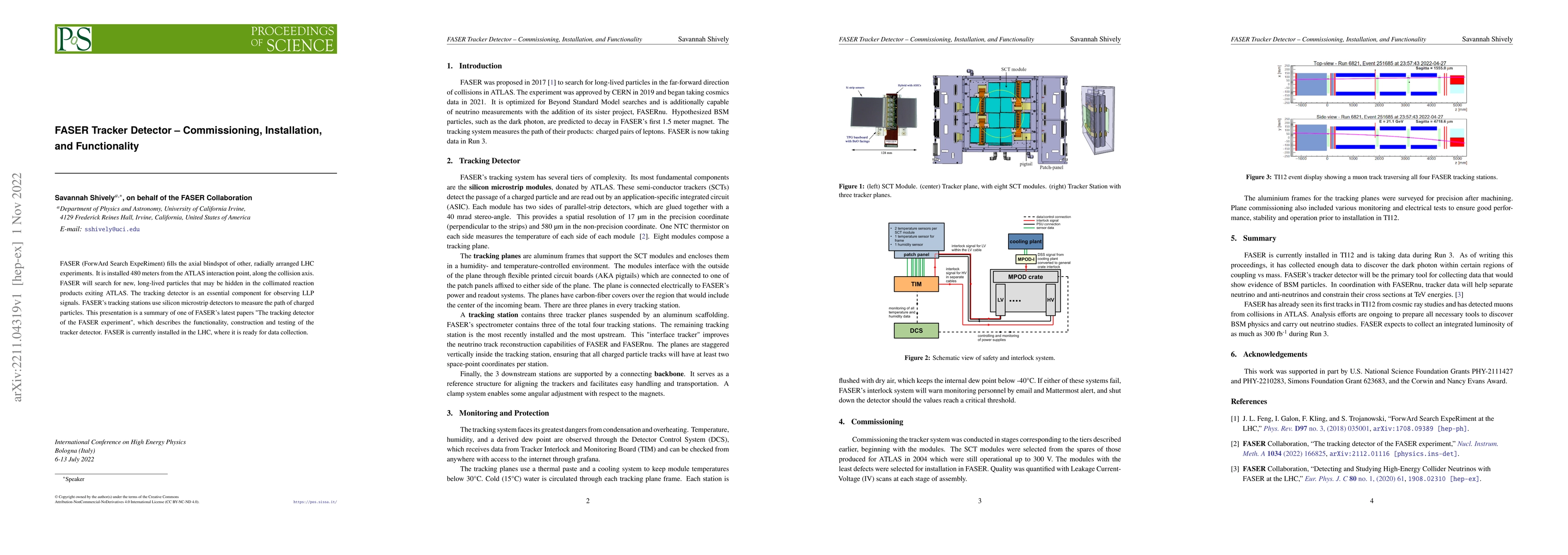 Thumbnail for FASER Tracker Detector Commissioning, Installation, and Functionality