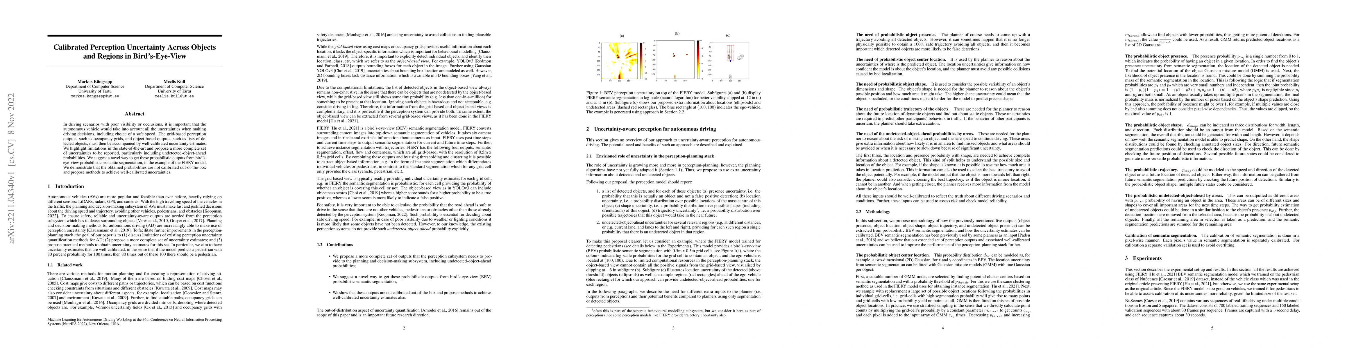 Thumbnail for Calibrated Perception Uncertainty Across Objects and Regions in
  Bird's-Eye-View