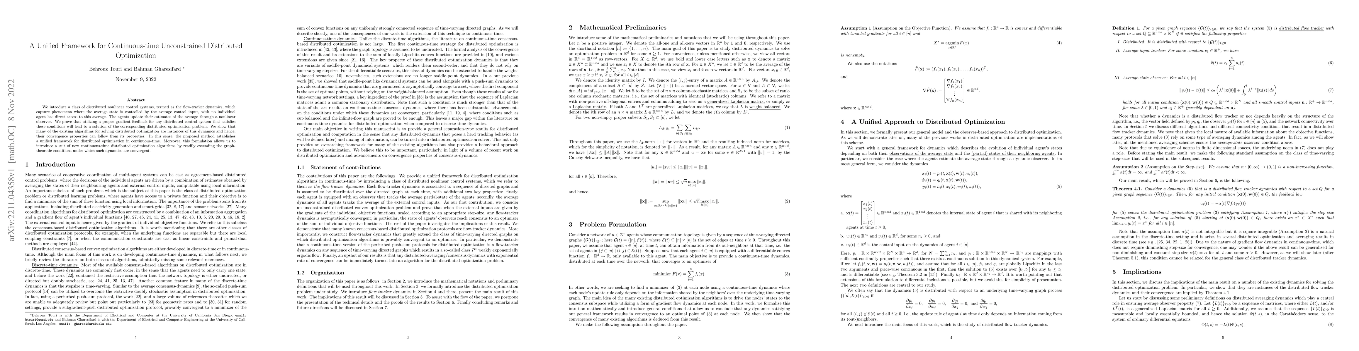 Thumbnail for A Unified Framework for Continuous-time Unconstrained Distributed
  Optimization