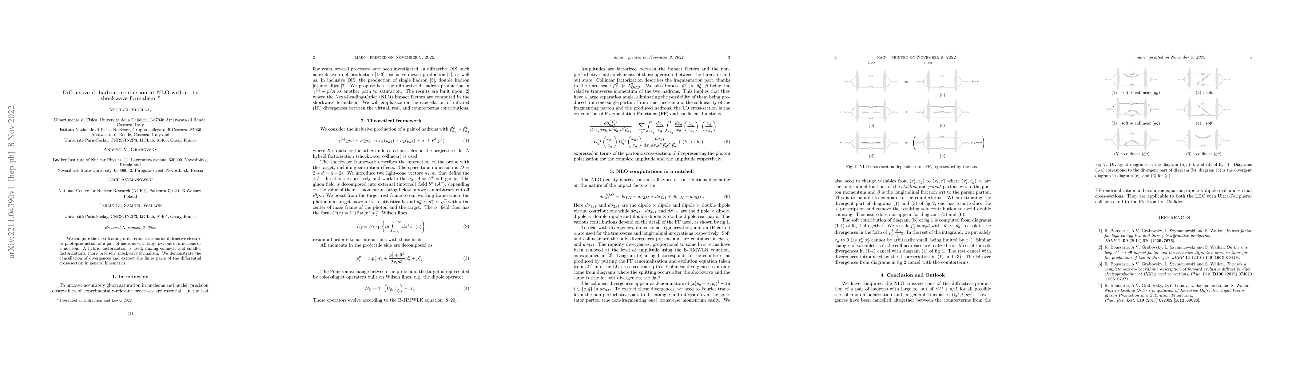 Thumbnail for Diffractive di-hadron production at NLO within the shockwave formalism