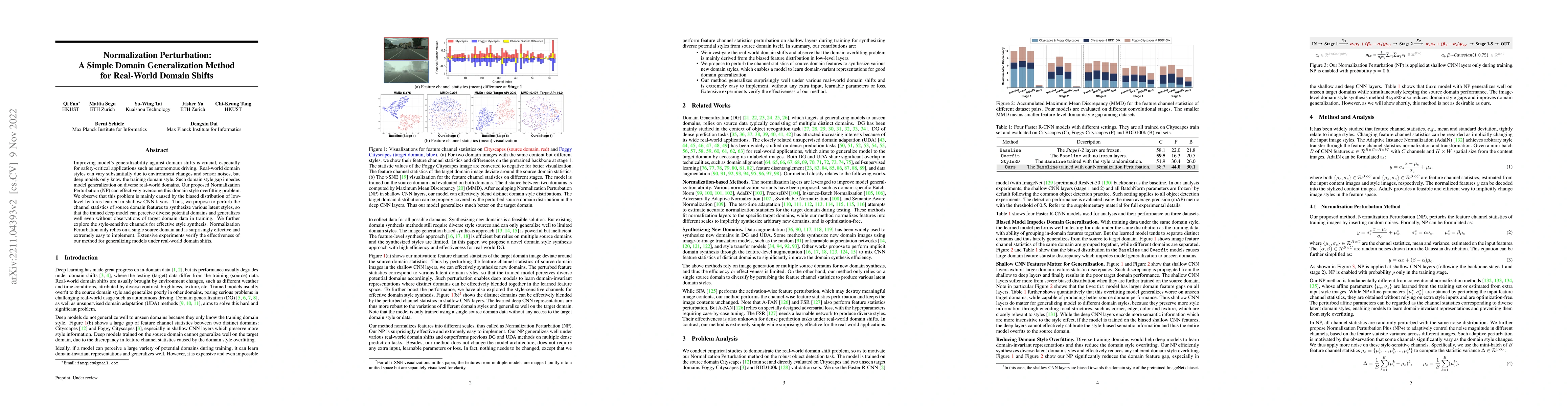 Thumbnail for Normalization Perturbation: A Simple Domain Generalization Method for
  Real-World Domain Shifts
