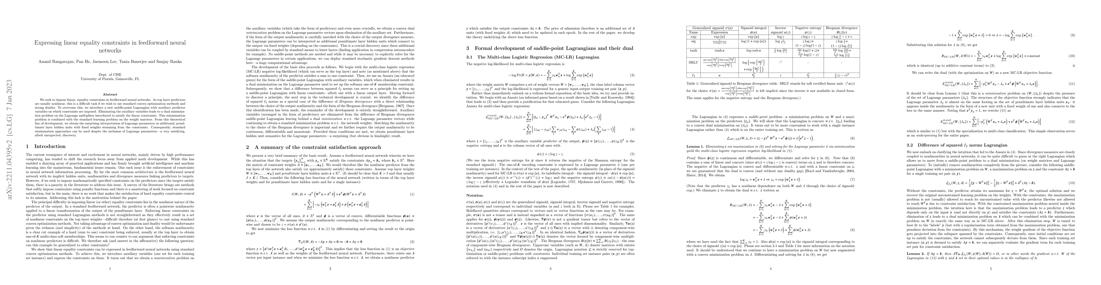 Thumbnail for Expressing linear equality constraints in feedforward neural networks