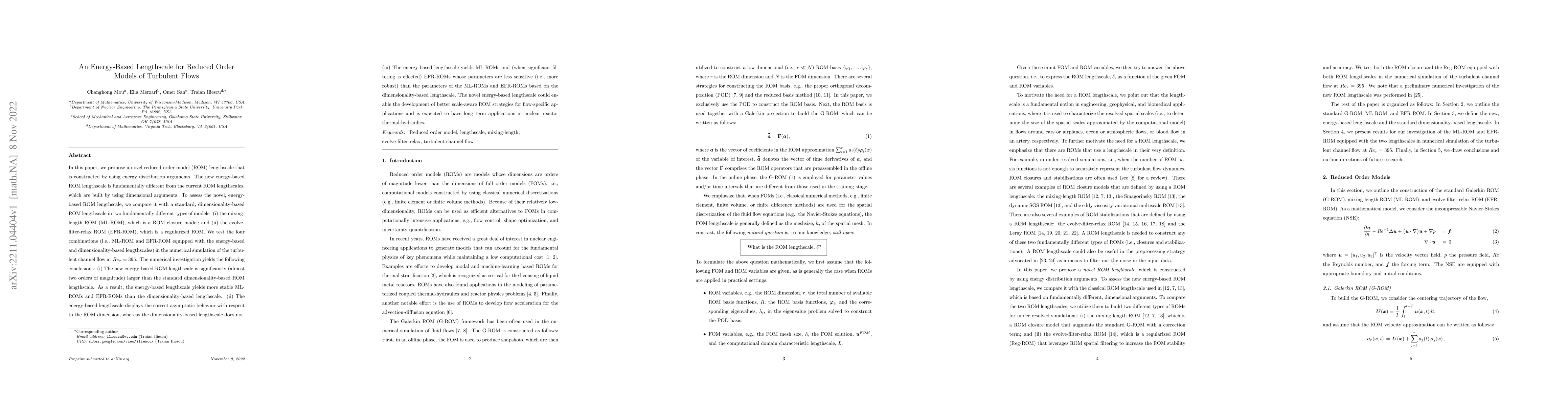 Thumbnail for An Energy-Based Lengthscale for Reduced Order Models of Turbulent Flows