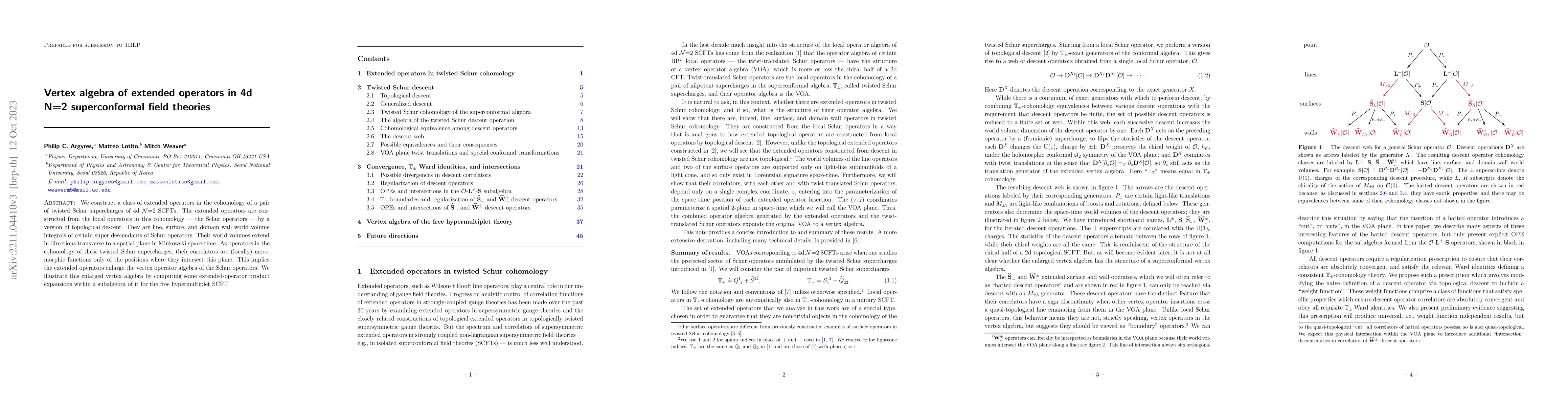 Thumbnail for Vertex algebra of extended operators in 4d N=2 superconformal field
  theories