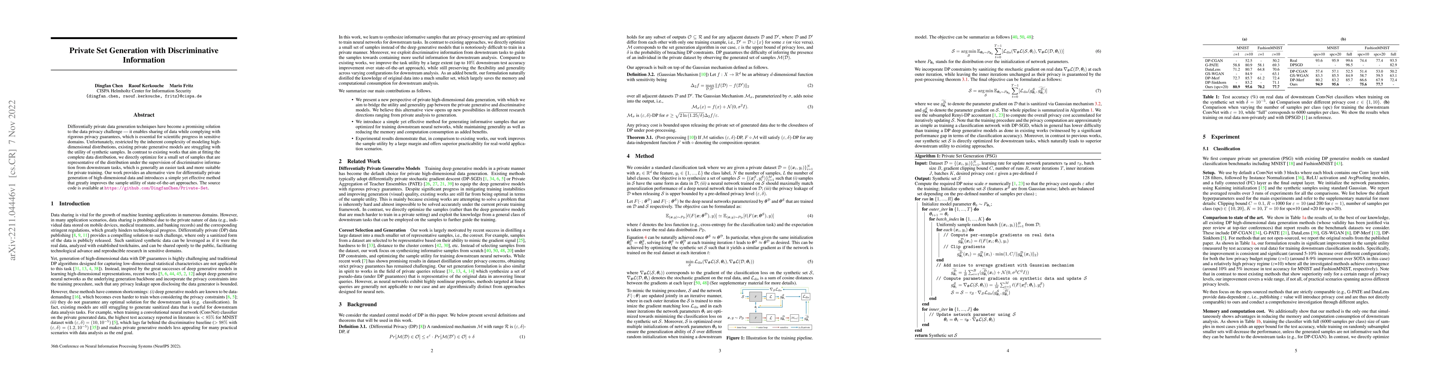Thumbnail for Private Set Generation with Discriminative Information