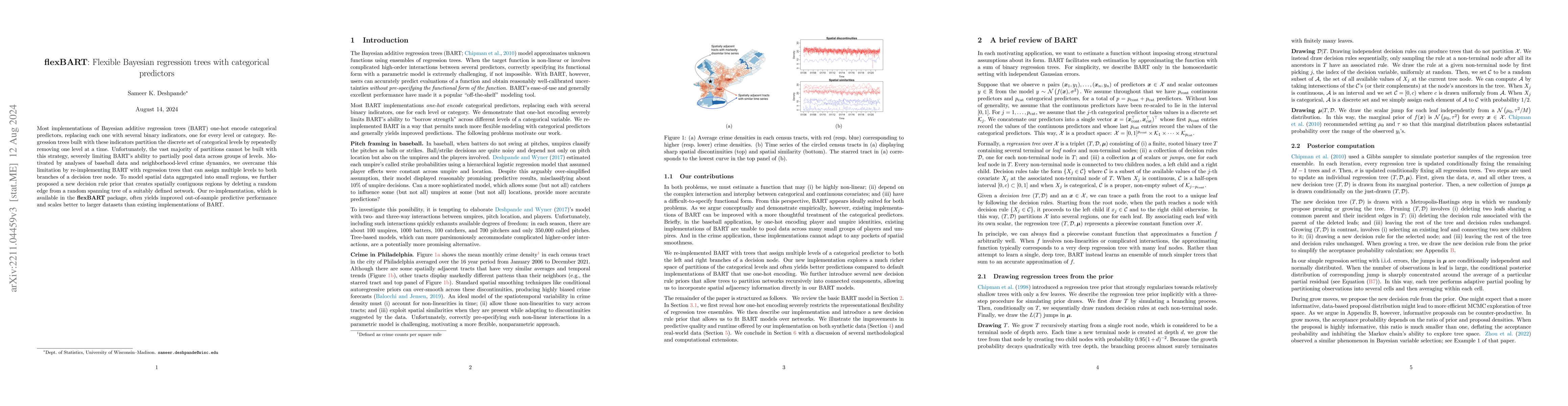 Thumbnail for flexBART: Flexible Bayesian regression trees with categorical predictors