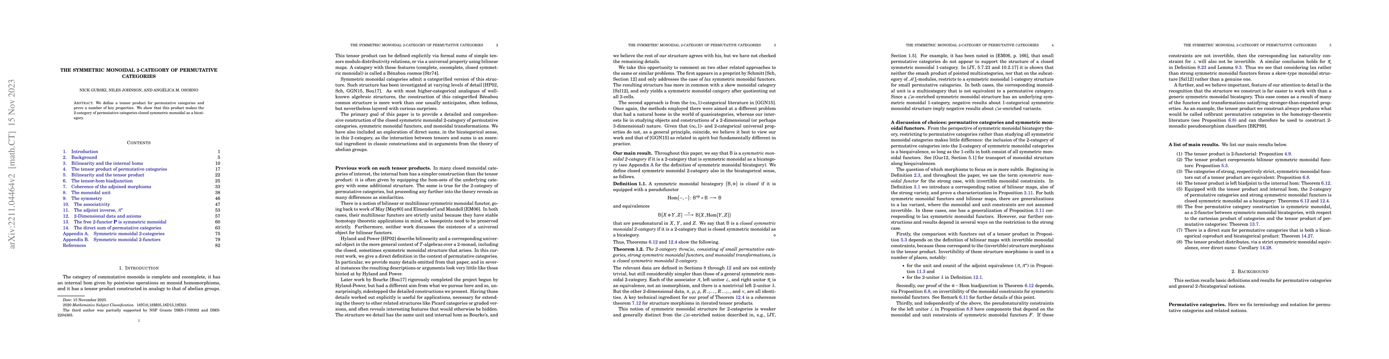 Thumbnail for The symmetric monoidal 2-category of permutative categories