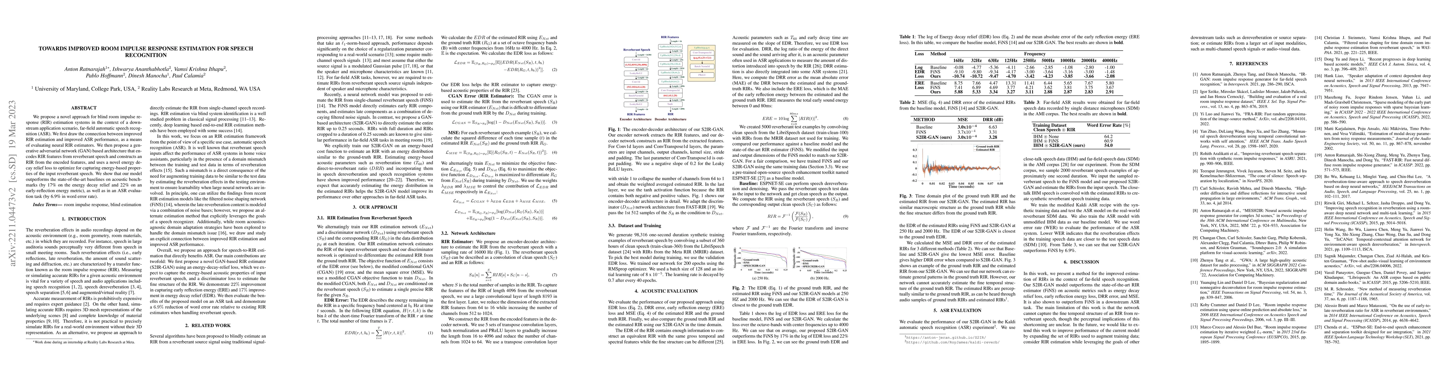 Thumbnail for Towards Improved Room Impulse Response Estimation for Speech Recognition