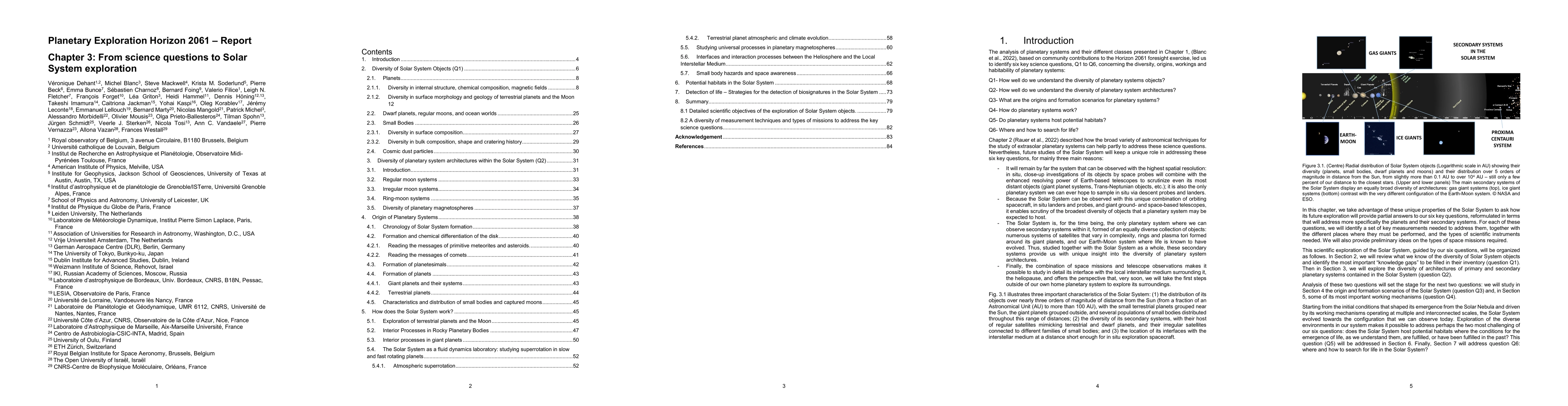 Thumbnail for Planetary Exploration Horizon 2061 Report, Chapter 3: From science
  questions to Solar System exploration