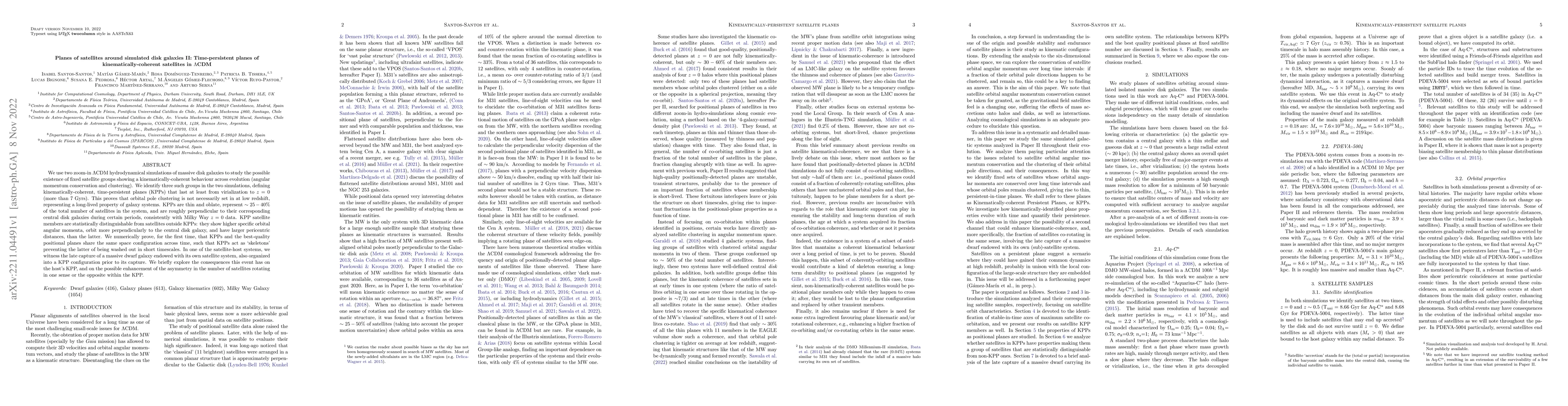 Thumbnail for Planes of satellites around simulated disk galaxies II: Time-persistent
  planes of kinematically-coherent satellites in $\Lambda$CDM