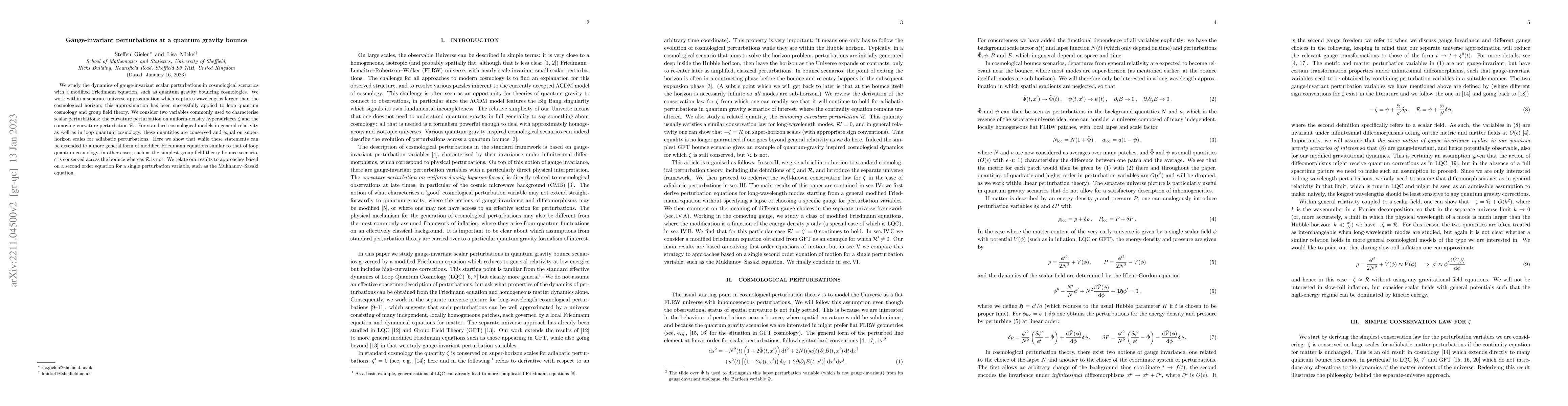 Thumbnail for Gauge-invariant perturbations at a quantum gravity bounce