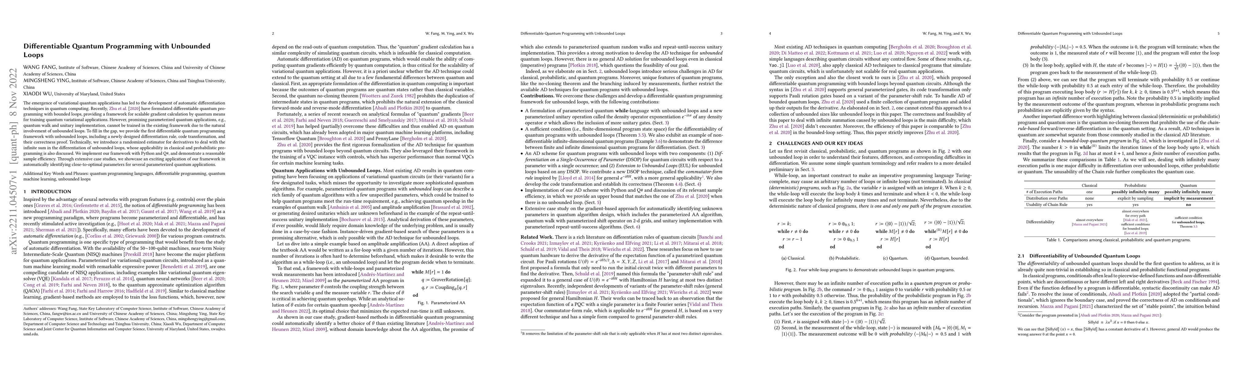 Thumbnail for Differentiable Quantum Programming with Unbounded Loops