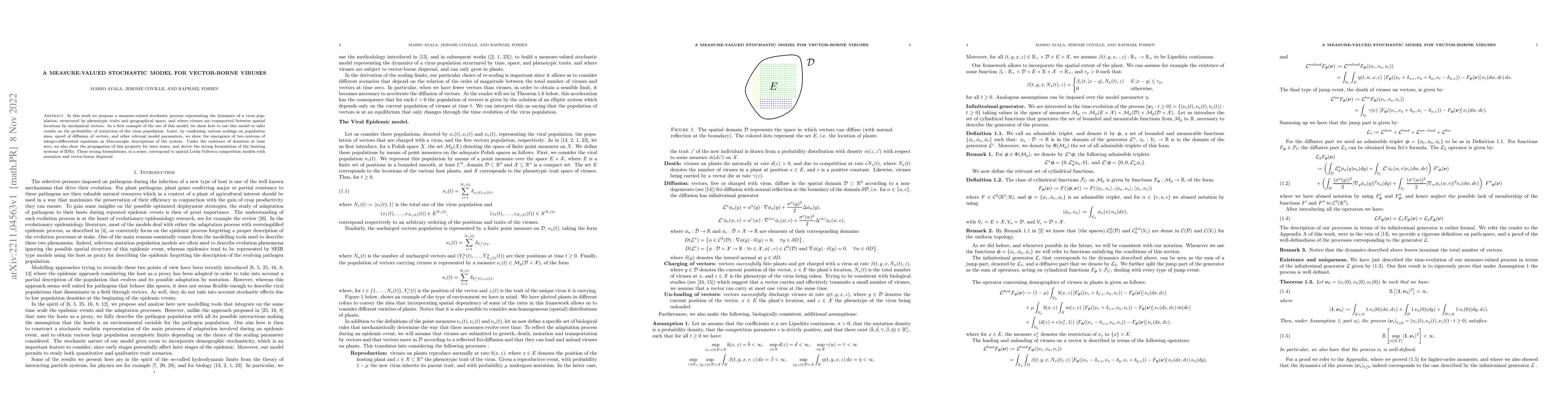 Thumbnail for A measure-valued stochastic model for vector-borne viruses
