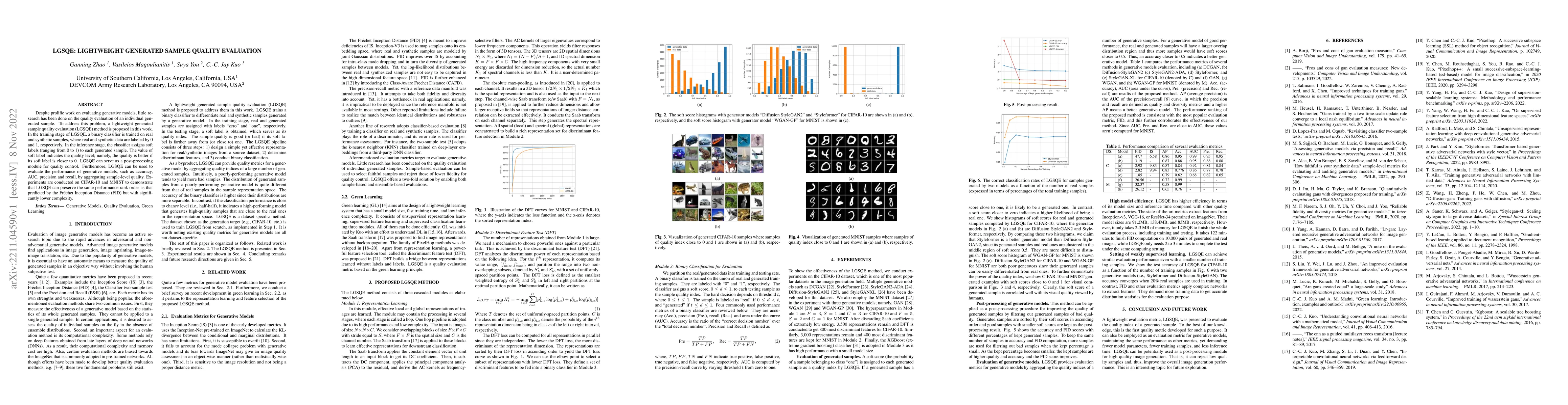 Thumbnail for LGSQE: Lightweight Generated Sample Quality Evaluatoin