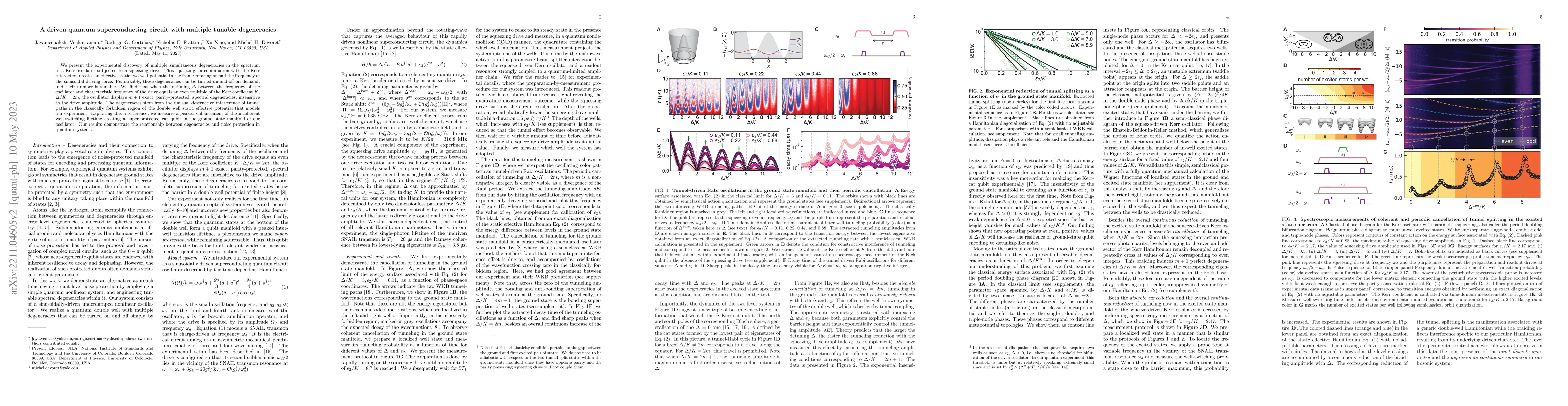 Thumbnail for A driven quantum superconducting circuit with multiple tunable
  degeneracies