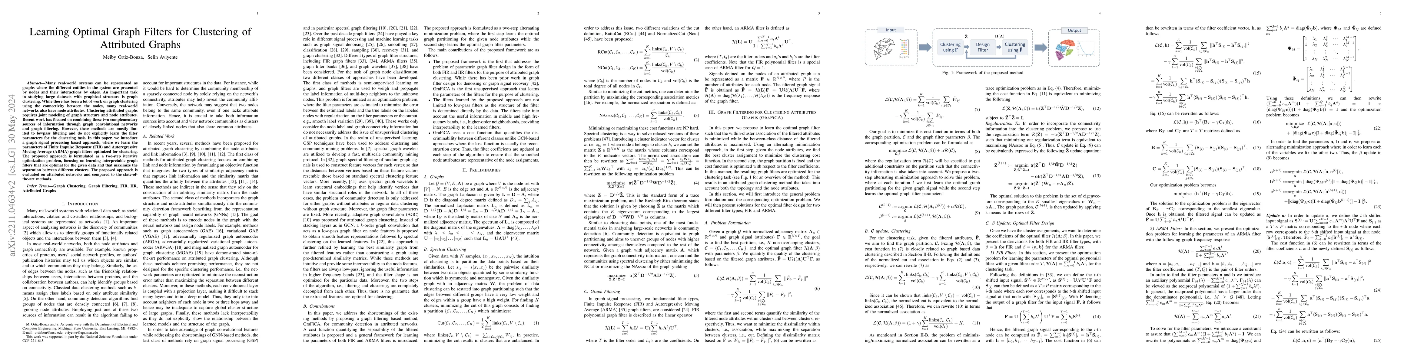 Thumbnail for Learning Optimal Graph Filters for Clustering of Attributed Graphs