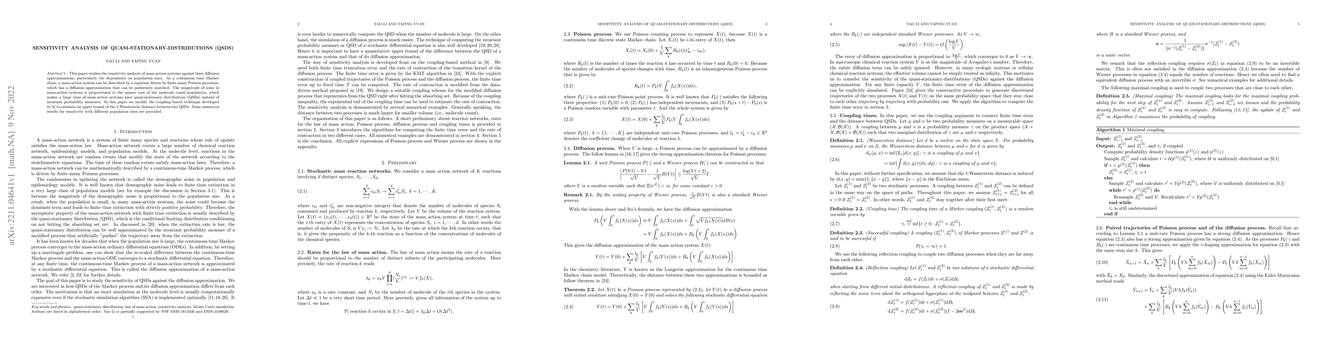 Thumbnail for Sensitivity analysis of quasi-stationary-distributions (QSDs)