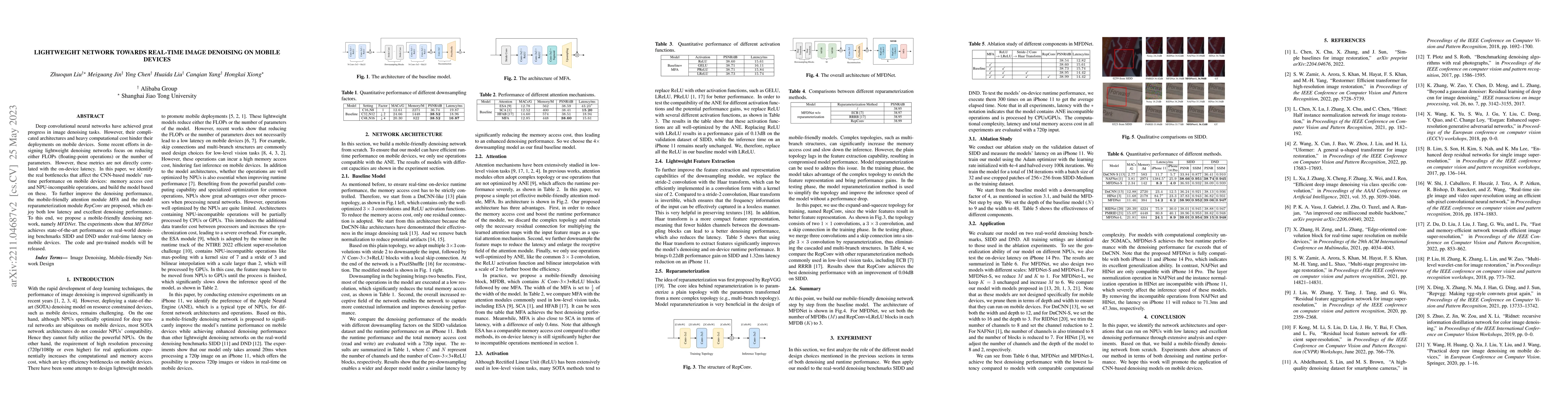 Thumbnail for Lightweight network towards real-time image denoising on mobile devices