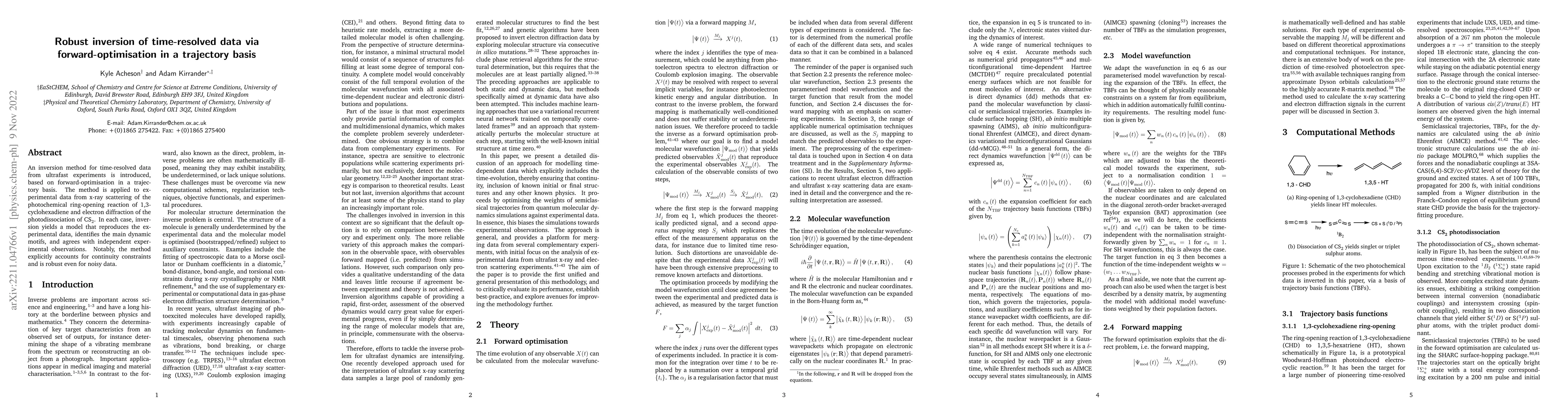 Thumbnail for Robust inversion of time-resolved data via forward-optimisation in a
  trajectory basis