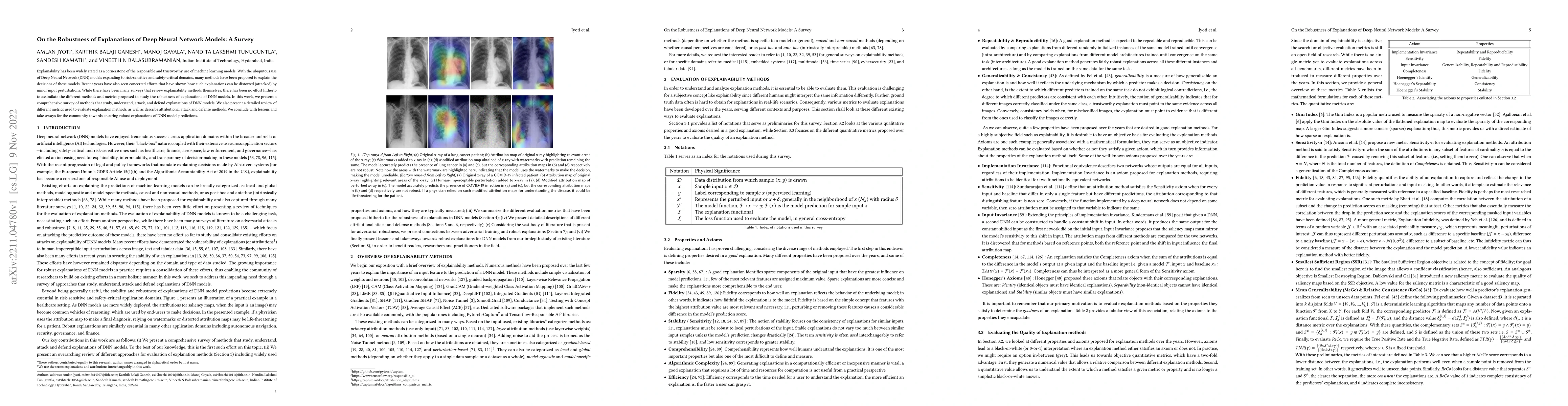 Thumbnail for On the Robustness of Explanations of Deep Neural Network Models: A
  Survey