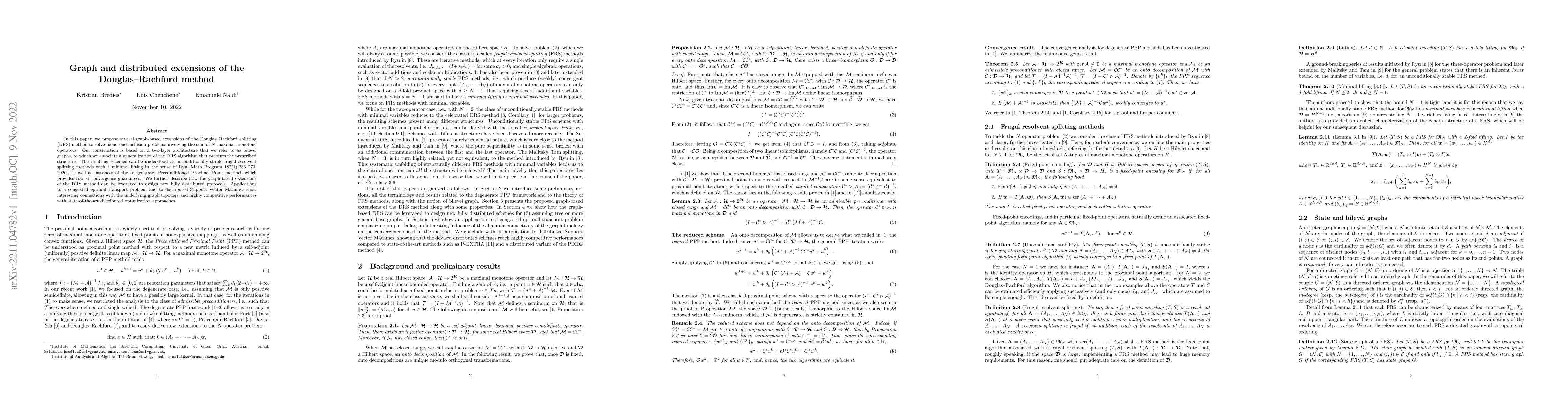 Thumbnail for Graph and distributed extensions of the Douglas-Rachford method