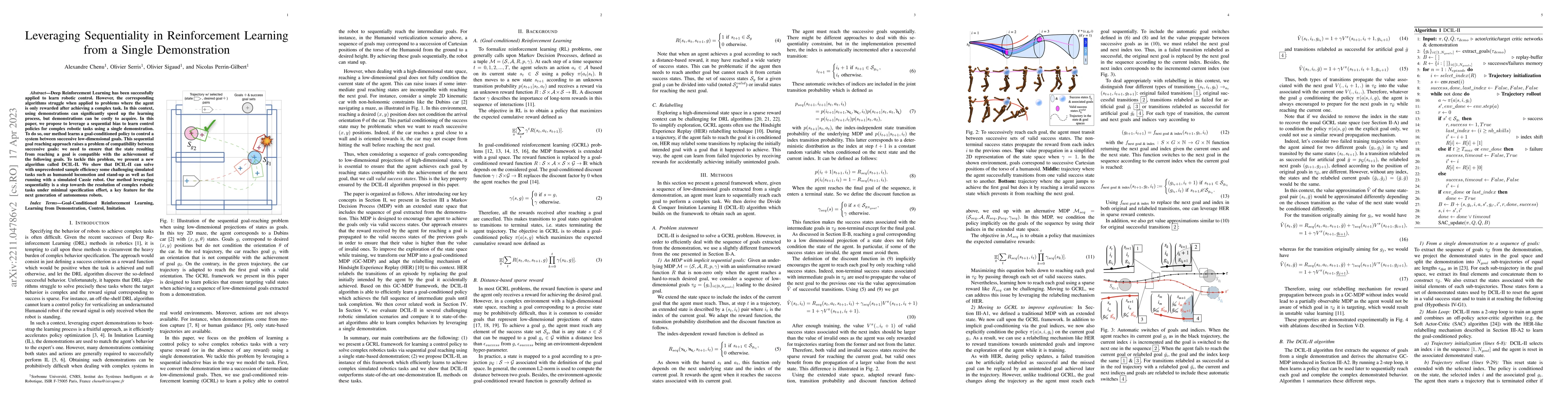 Thumbnail for Leveraging Sequentiality in Reinforcement Learning from a Single
  Demonstration