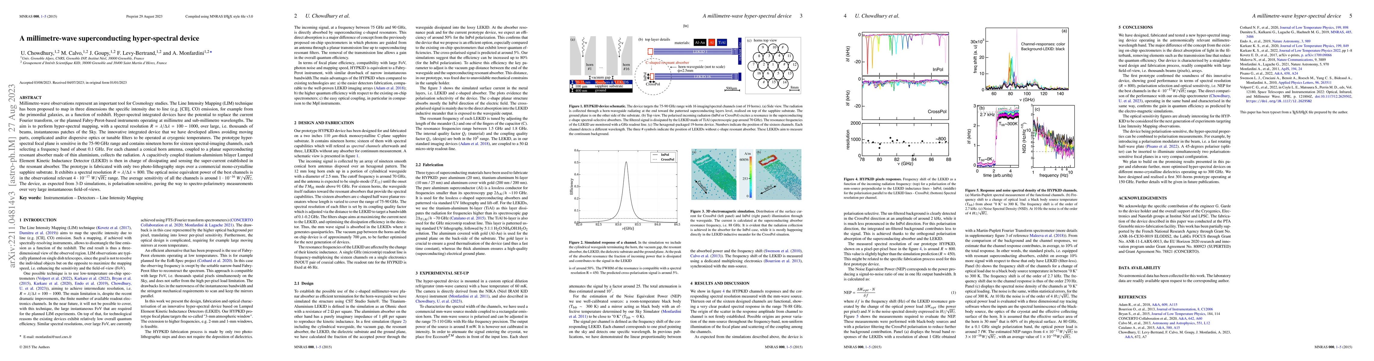 Thumbnail for A millimetre-wave superconducting hyper-spectral device