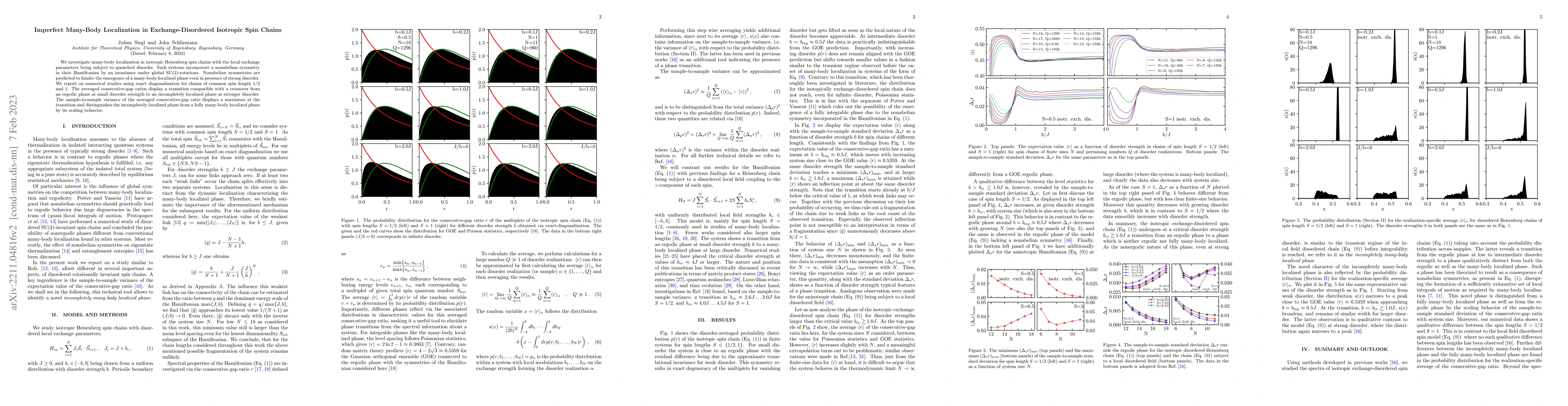 Thumbnail for Imperfect Many-Body Localization in Exchange-Disordered Isotropic Spin
  Chains