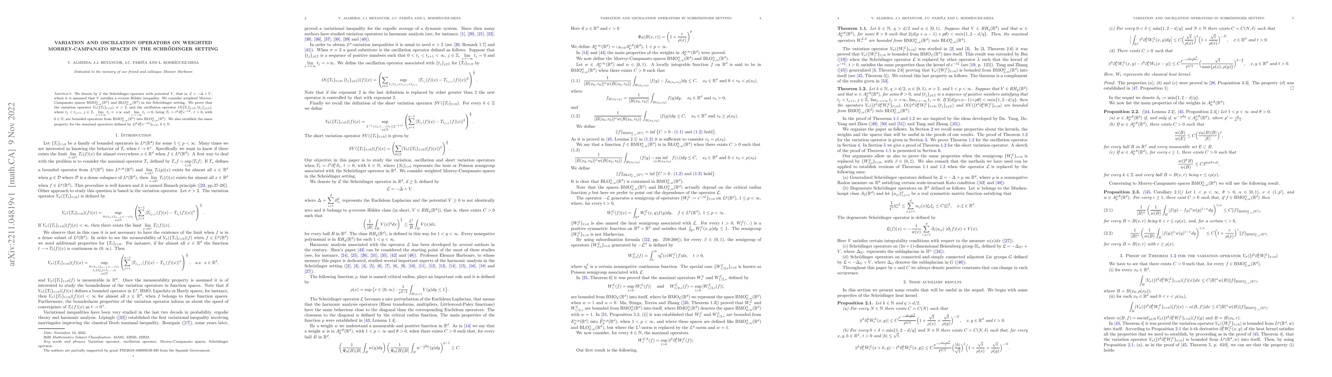 Thumbnail for Variation and oscillation operators on weighted Morrey-Campanato spaces
  in the Schr\"odinger setting