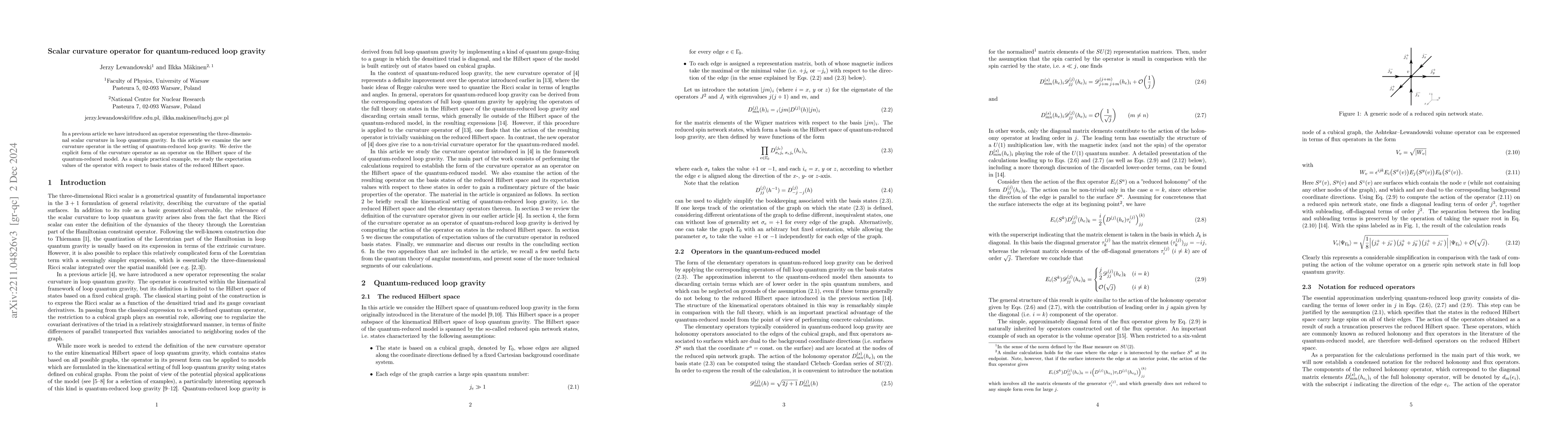 Thumbnail for Scalar curvature operator for quantum-reduced loop gravity