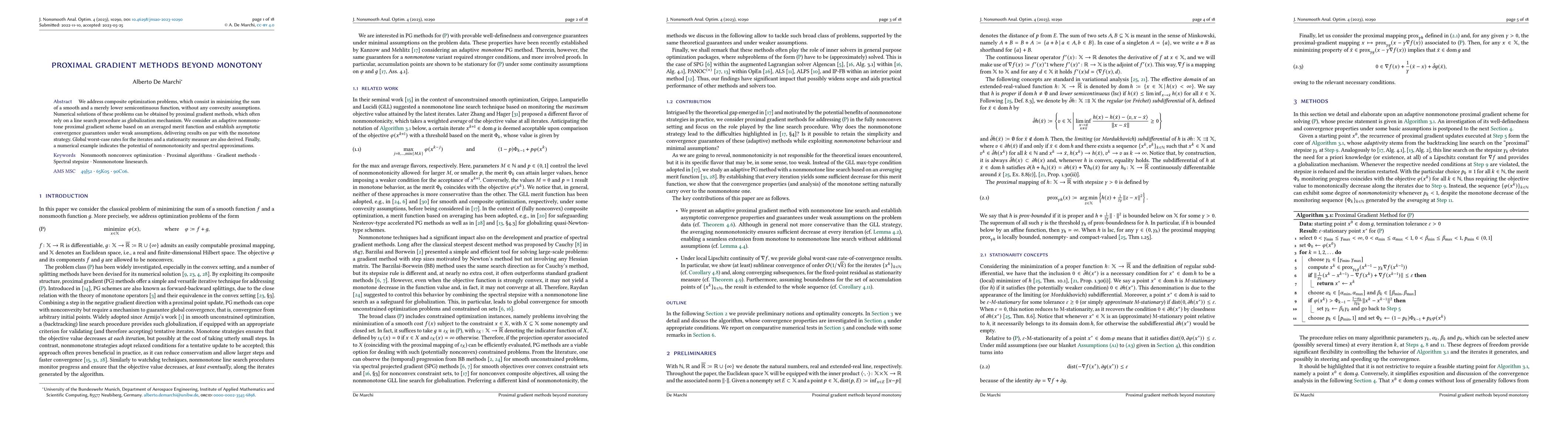 Thumbnail for Proximal gradient methods beyond monotony