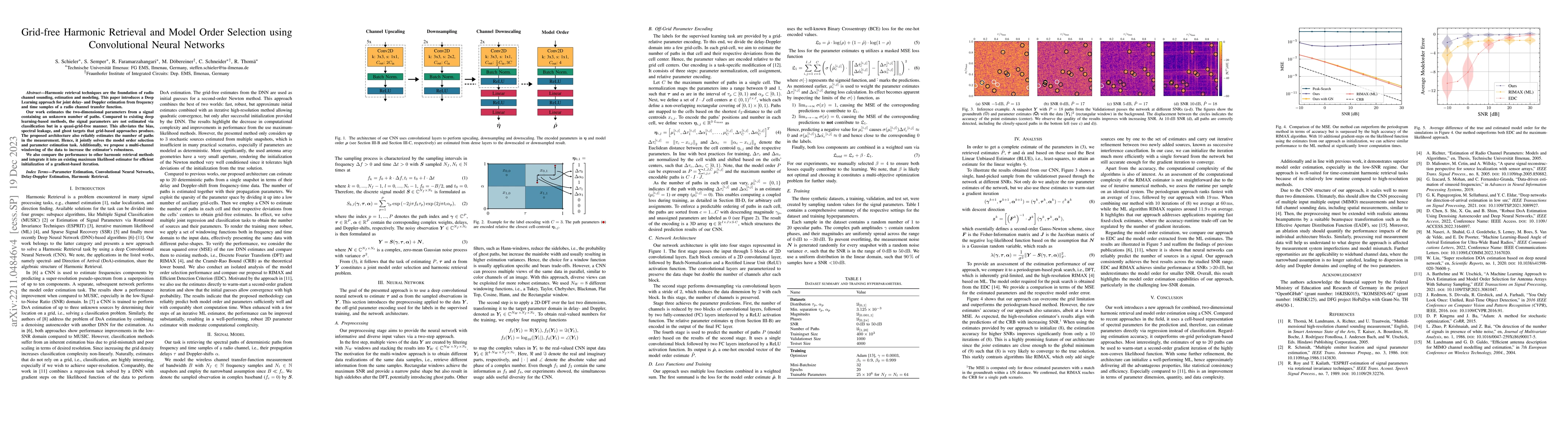 Thumbnail for Grid-free Harmonic Retrieval and Model Order Selection using Deep
  Convolutional Neural Networks