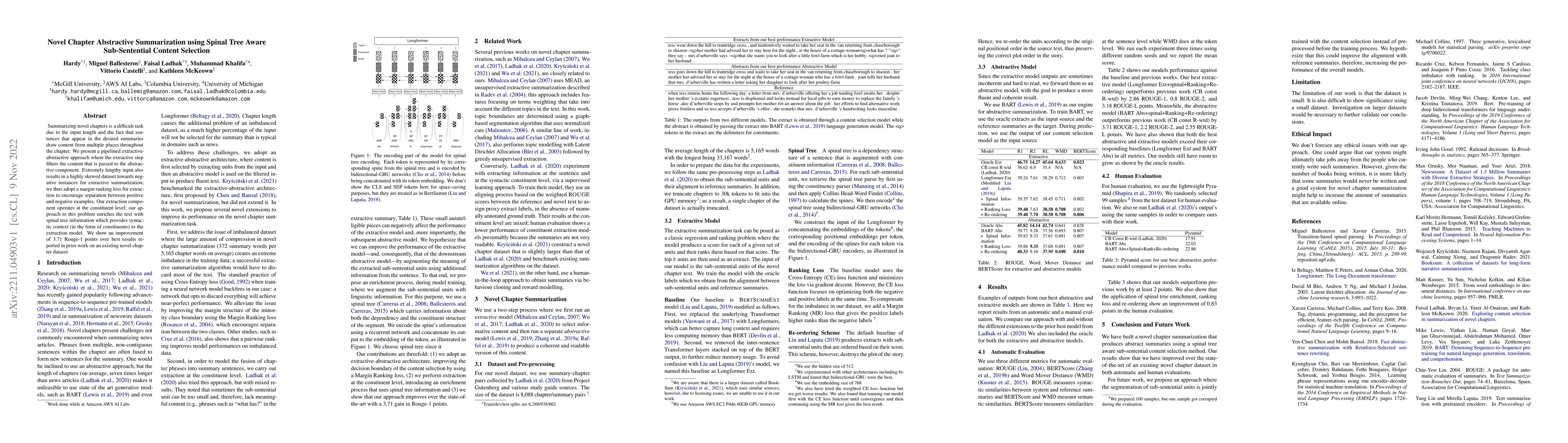 Thumbnail for Novel Chapter Abstractive Summarization using Spinal Tree Aware
  Sub-Sentential Content Selection