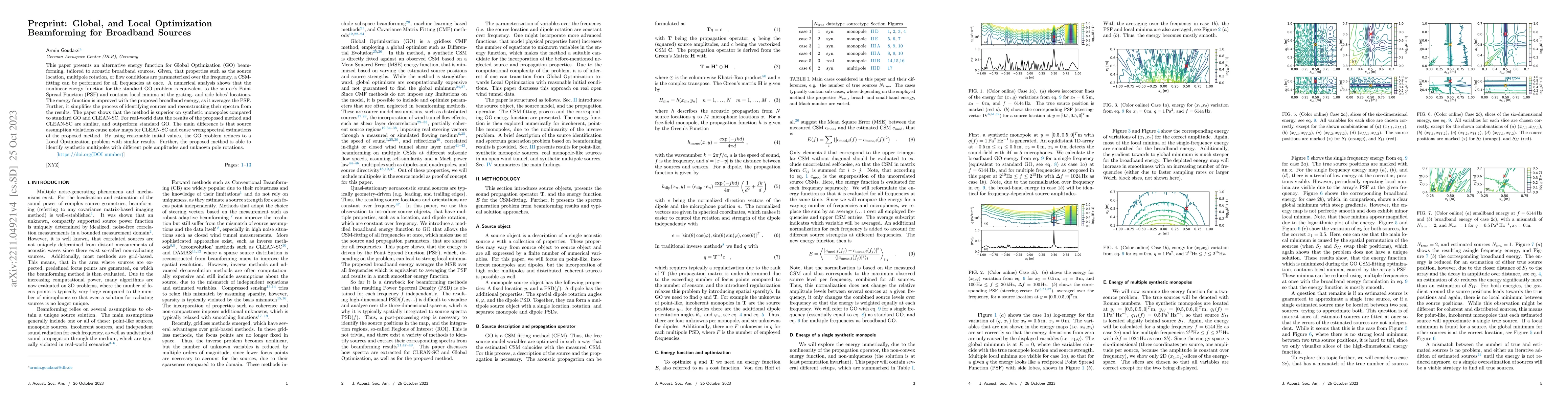 Thumbnail for Global, and Local Optimization Beamforming for Broadband Sources