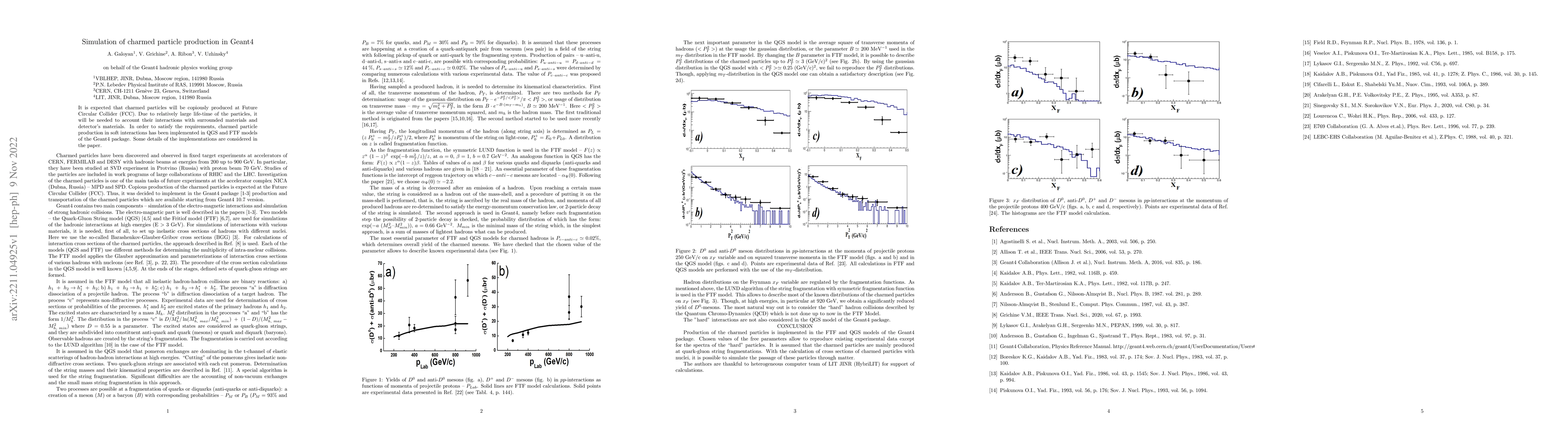 Thumbnail for Simulation of charmed particle production in Geant4