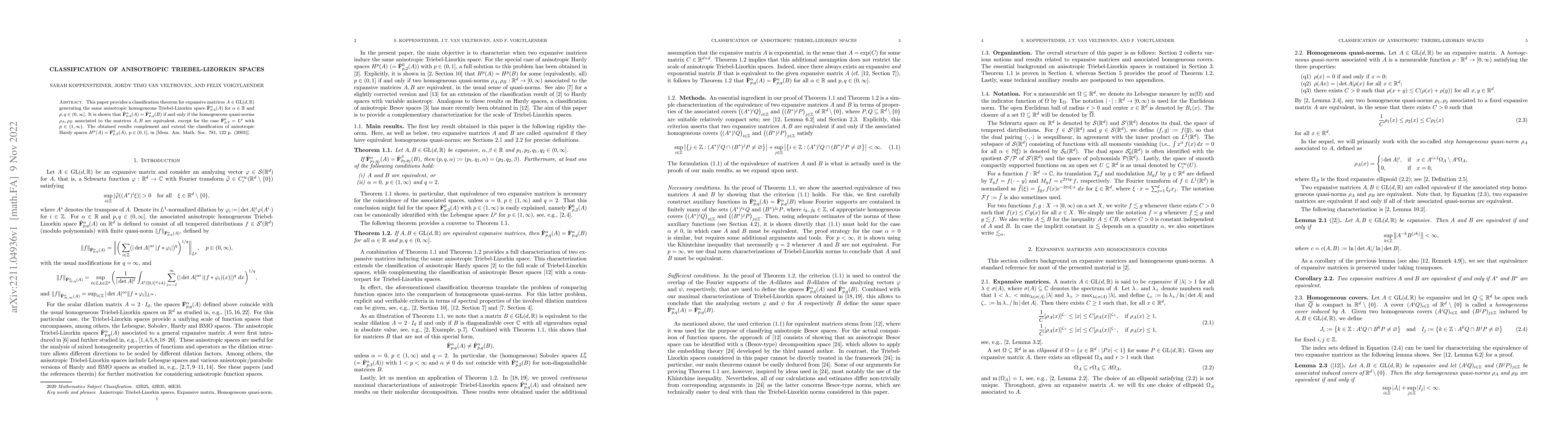 Thumbnail for Classification of anisotropic Triebel-Lizorkin spaces