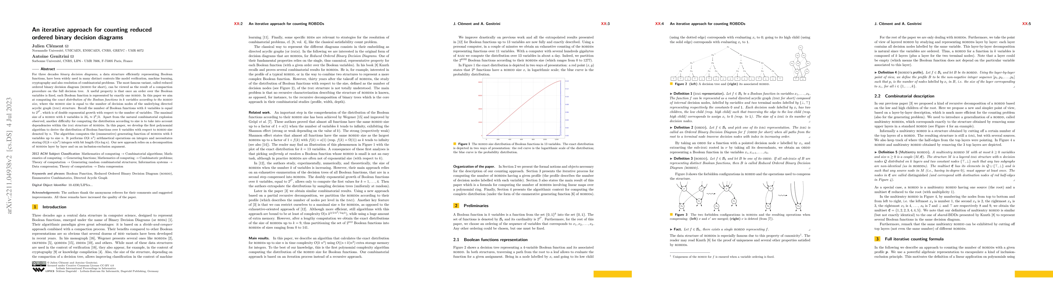 Thumbnail for An iterative approach for counting reduced ordered binary decision
  diagrams