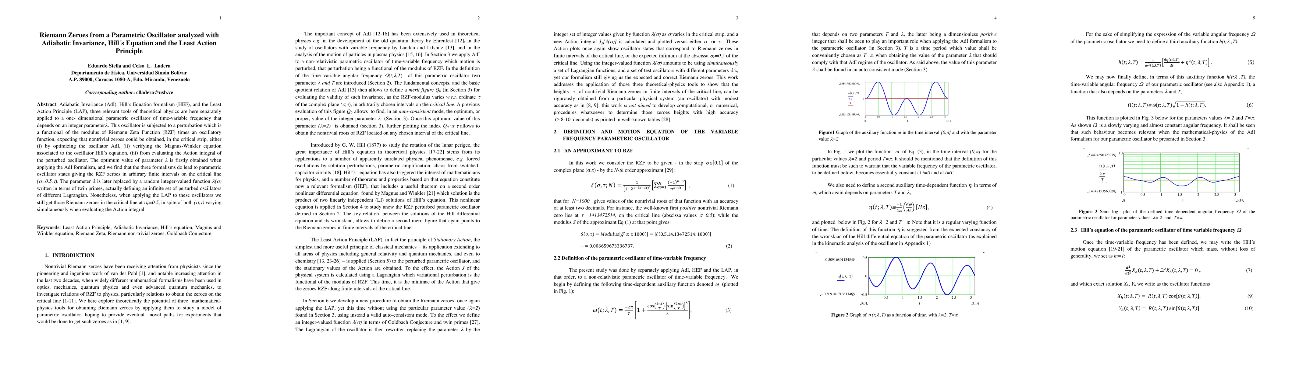 Thumbnail for Riemann Zeroes from a Parametric Oscillator analyzed with Adiabatic
  Invariance, Hill Equation and the Least Action Principle