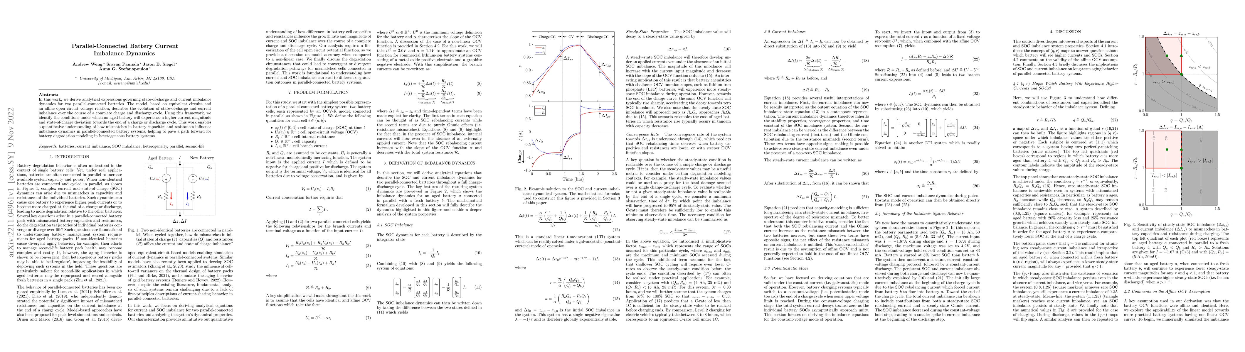 Thumbnail for Parallel-Connected Battery Current Imbalance Dynamics