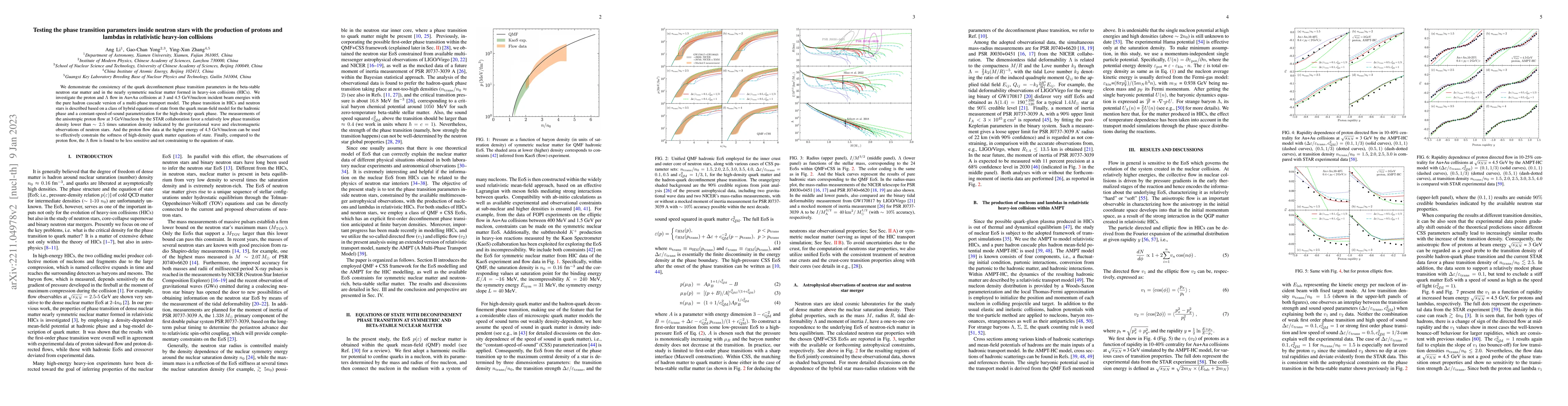 Thumbnail for Testing the phase transition parameters inside neutron stars with the
  production of protons and lambdas in relativistic heavy-ion collisions