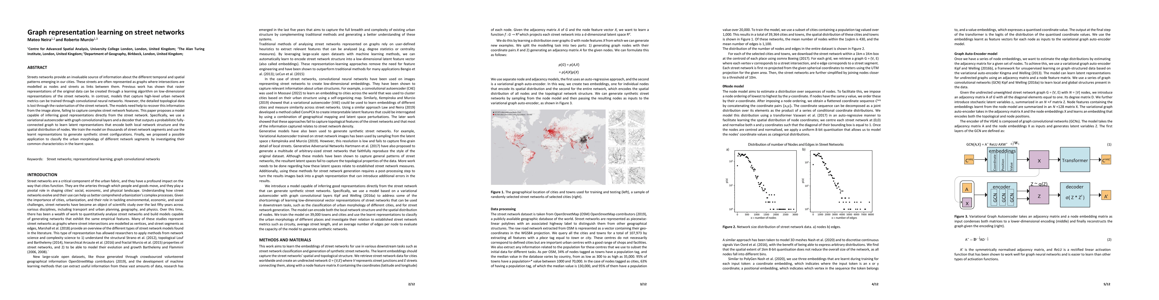 Thumbnail for Graph representation learning for street networks