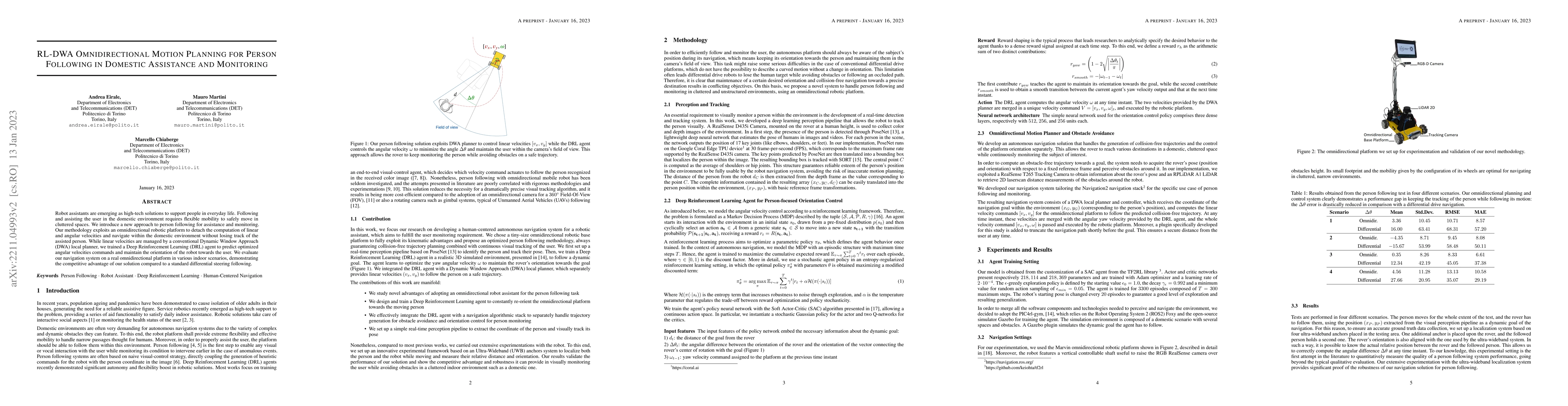 Thumbnail for RL-DWA Omnidirectional Motion Planning for Person Following in Domestic
  Assistance and Monitoring